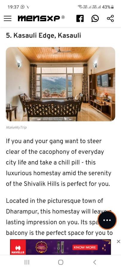 Kasauli Edge Apt With Balcony Exterior foto